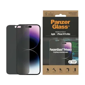 PanzerGlass Classic Fit antibakteriālais privātuma stikls iPhone 14 Pro Max