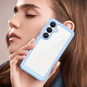 Kosmosa apvalks ar gēla rāmi Samsung Galaxy S25 - zils