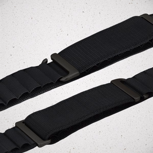 Mobilize neilona pulksteņa siksniņa - Alpine - melns savienotājs - Apple 38/40/41mm - melna