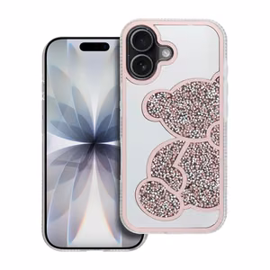 TEDDY BEAR viedtālruņa apvalks IPHONE 17 rozā