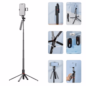 Blavec Selfie Stick Aluminium Fusion P-08 tripod + remote control + 1 lamp 2,2 metres (SSFP08-TR1LB22) black