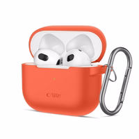 Tech-Protect silikona apvalks austiņām Apple AirPods 3 - oranžs