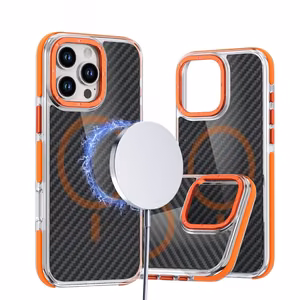 FIBER Maciņš comapitble with MagSafe for XIAOMI Redmi Note 15 Pro 4G oranžs