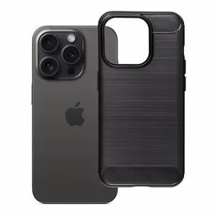 Maciņš iPhone 15 PRO Carbon 2.0 melns