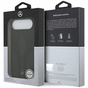Mercedes Leather The Move Magnētiskais apvalks MagSafe viedtālrunim iPhone 17 Air - melns