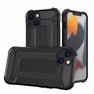 Hybrid Armor viedtālruņa apvalks iPhone 14 Plus bruņots hibrīda apvalks melns