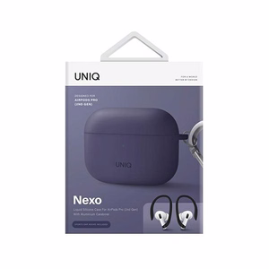 Чехол Uniq Nexo для AirPods Pro 2 + заушные крепления — фиолетовый