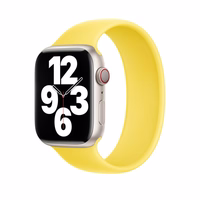 APPLE silikona Solo siksniņa Apple Watch MQW63ZM/A 44MM/45MM/46MM/49MM SIZE 7 CANARY YELLOW oriģinālā plomba