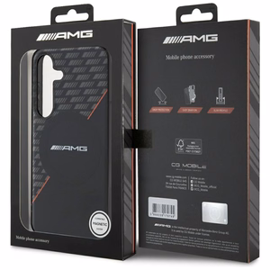 AMG dubultslāņu rombu MagSafe apvalks Samsung Galaxy S25 - melns/raudons (m)
