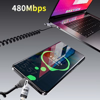 Dudao L20 Pro 4-in-1 USB-A / USB-C - Lightning / USB-C kabelis - melns