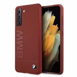 BMW Silicone Signature Logo чехол для Samsung Galaxy S21+ - красный