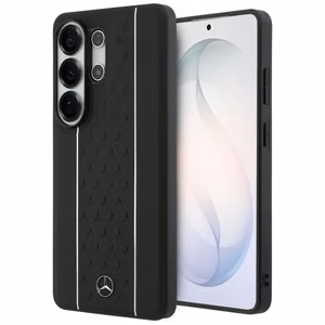 Mercedes Laurel Leaves Vertical Stripes MagSafe Maciņš for Samsung Galaxy S26 Ultra - melns and balts