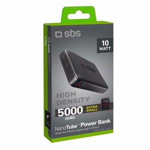 Внешний аккумулятор SBS NanoTube 5000 mAh High-Density - чёрный