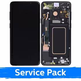 LCD Displejs Saderīgs ar Samsung G965 S9 Plus Ar Frame / Midnight Melns / (Service Pack)