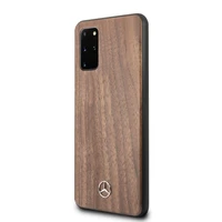 Mercedes Wood Line Walnut viedtālruņa apvalks Samsung Galaxy S20+ – brūns