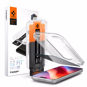 Spigen Glas.tR EZ Fit Pro HD AC rūdīts privātuma aizsargstikls modelim iPhone 18 Pro