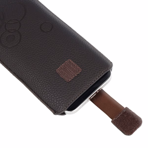 Чехол-пауч Wonder Deko (размер L) для iPhone 13 Mini/12 Mini/SE 2020/2022/7/8 шоколадный