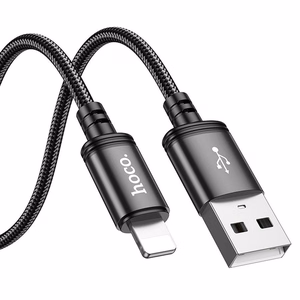 Kabelis USB-A uz Lightning Hoco 2,4A 3 m X91 melns