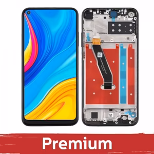 LCD дисплей для Huawei P40 Lite E с рамкой Aurora Blue OEM