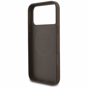 Guess 4G Small Classic Logo MagSafe Case for iPhone 17 Pro Max - Brown