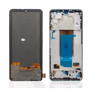 LCD Displejs Saderīgs ar Xiaomi Poco F4 ar Frame / Night Melns / HQ