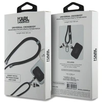 KARL LAGERFELD rokas siksna KLUCNMSCKIK (Crossbody Cord Ikonik) melns