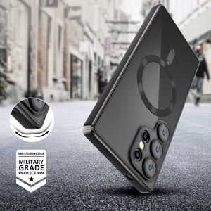 Tech-Protect MagFlex viedtālruņa apvalks Samsung Galaxy S25 Ultra - caurspīdīgs melns