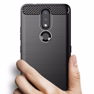 Oglekļa apvalks elastīgs pārsegs TPU viedtālruņa apvalks Nokia 2.4 melns