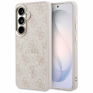 Guess maciņš 4G Embossed Ring MagSafe priekš Samsung Galaxy S26 rozā