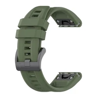 Silikona siksniņa GARMIN FENIX 3 / 3HR / 5X / 6X / 6X Pro / 7X / 7X Pro tumši zaļa (4)