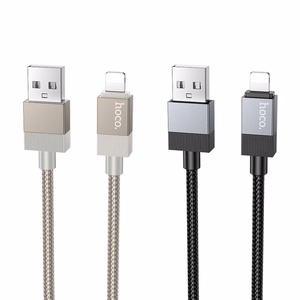 Kabelis USB A uz Lightning Hoco 2,4A 1 m X110 melns