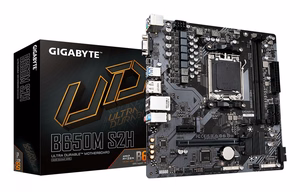 GIGABYTE B650M S2H mātesplate - AMD Ryzen 9000 Series CPUs, 5+2+2 Phases VRM, up to 6400MHz DDR5 (OC), 1xPCIe 4.0 M.2, GbE LAN, USB 3.2 Gen 1