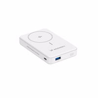 Wozinsky WLWP-10KA0Y3WS 22.5W PD Qi2 10000 mAh Portatīvais lādētājs ar statīvu - balts