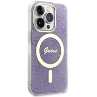 Guess GUHMP14LH4STU iPhone 14 Pro 6.1" violets/violets cietais apvalks 4G MagSafe