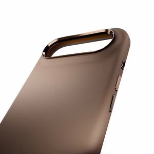 Pure Icon Magnētiskais Pro šķidra silikona viedtālruņa apvalks iPhone 17 Air, MagSafe saderīgs, ar kameras aizsardzību un alumīnija pogām - brūns