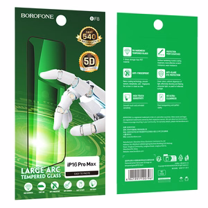 Borofone Rūdīts stikls BF8 Diamond Armor Full Screen 5D Large Arc priekš Iphone 17 Pro - 10 gab.