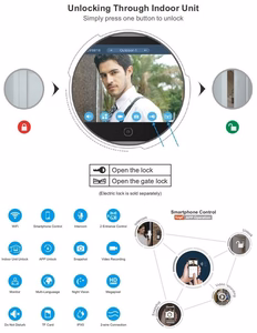 Video domofons, Tuya, Wi-Fi, 2-vadu