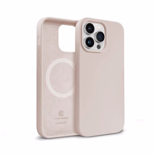 Crong Color Cover Magnetic vāciņš ierīcei iPhone 14 Pro, saderīgs ar MagSafe, smilšu rozā