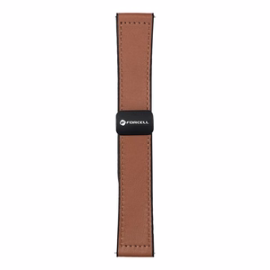 FORCELL F-DESIGN FS20 magnētiskā ekoloģiskās ādas siksniņa SAMSUNG pulkstenim 20 mm brūna