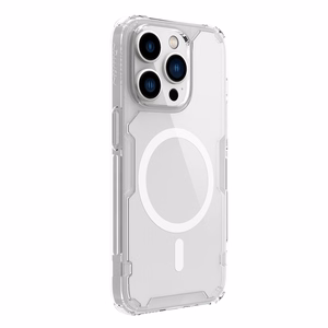 Nillkin Nature Pro magnētiskais bruņotais viedtālruņa apvalks ar MagSafe iPhone 15 Pro - balts