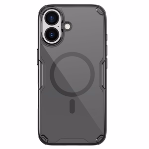 Nillkin Nature TPU Pro magnētiskais viedtālruņa apvalks, saderīgs ar MagSafe, iPhone 17 Pro – daļēji caurspīdīgs melns