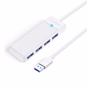 Orico PAPW4A-U3 USB Hub 4-port 4x USB-A 3.0 0.15 m - white
