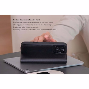 Moshi Overture MagSafe vāciņš ierīcei iPhone 16 Pro, ar noņemamu vegāniskās ādas maku, “Caramel Brown” krāsā