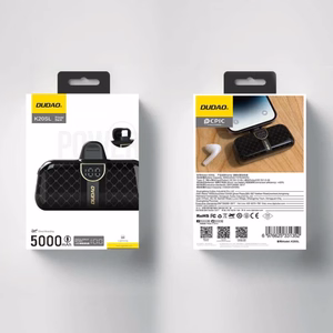 Portatīvais lādētājs Dudao K20SL melns 5000mAh + iebūvēts Lightning savienojums