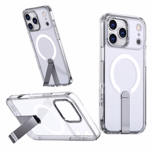 Hybrid Armor X maciņš Samsung Galaxy S25 FE ar statīvu, saderīgs ar MagSafe, caurspīdīgs