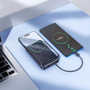 Ārējā baterija Power Bank Hoco Q44 20W Magnetic 10000mAh melna