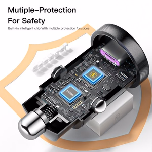 Car Charger Essager "Gyro Mini" Blue 30W (2xQC3.0)