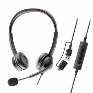 Headset with microphone Axtel FLOW UC Stereo USB-A/C black