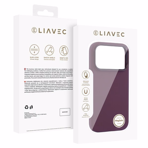 Liavec Silky vāciņš ar metāla kameras ietvaru, paredzēts iPhone 18 Pro Max/17 Pro Max, violets
