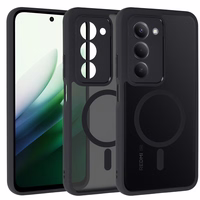 Pilnīgi matēts magnētiskais viedtālruņa apvalks Xiaomi Redmi 15 4G/5G melns